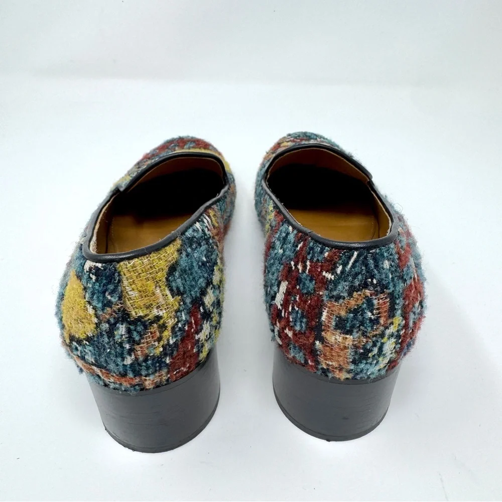 Chloé Tapestry Block Heel Loafers
